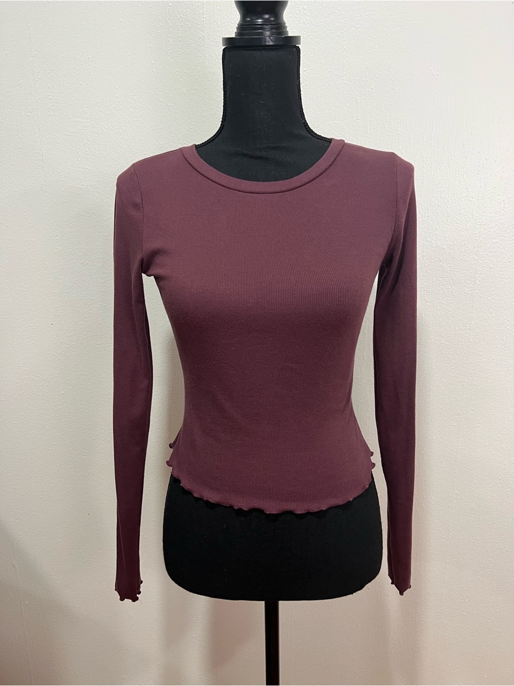 Long sleeve purple tee